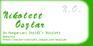 nikolett oszlar business card